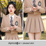 Women' Set New Short Suit+Pleated Mini Skirt Set