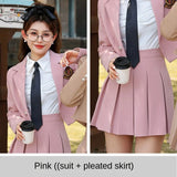 Women' Set New Short Suit+Pleated Mini Skirt Set