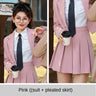 Women' Set New Short Suit+Pleated Mini Skirt Set