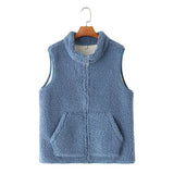 Womens Polar Fleece Vests Winter Casual Clothing Fashion