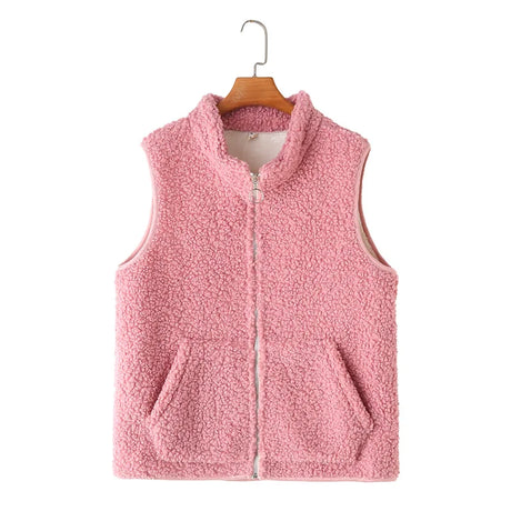 Womens Polar Fleece Vests Winter Casual Clothing Fashion