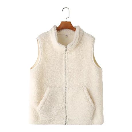 Womens Polar Fleece Vests Winter Casual Clothing Fashion