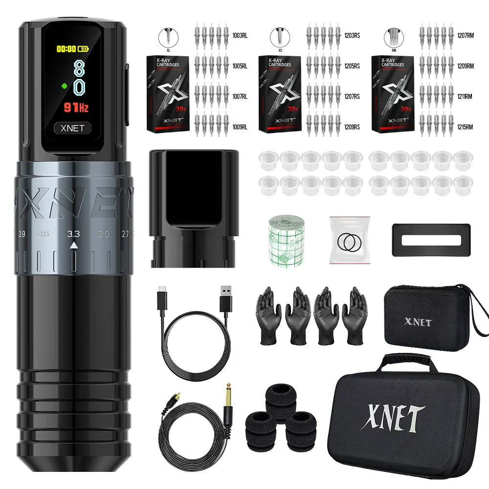 Xnet Vipera Wireless Tattoo Machine Kit Adjustable Stroke