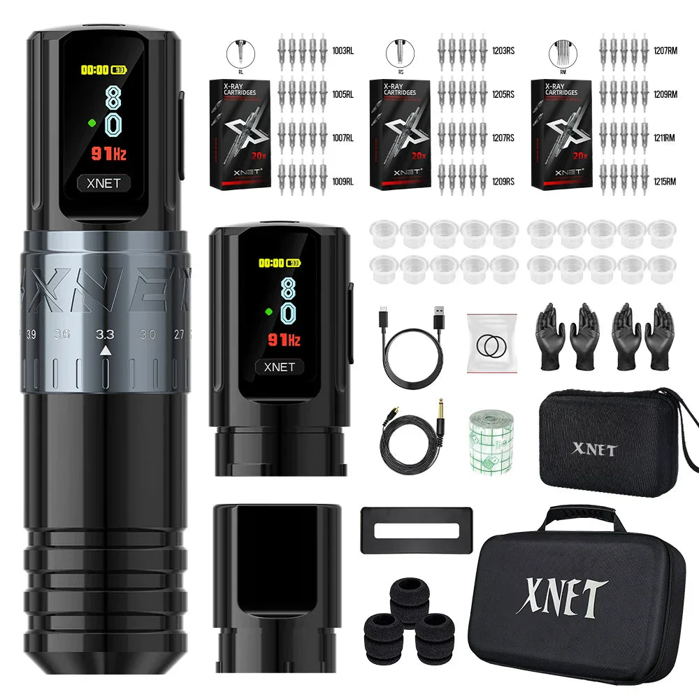 Xnet Vipera Wireless Tattoo Machine Kit Adjustable Stroke