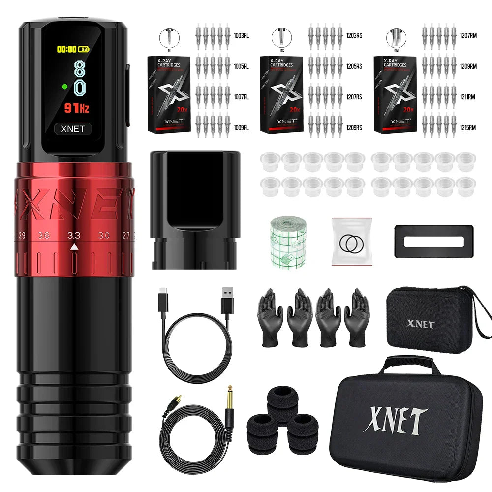 Xnet Vipera Wireless Tattoo Machine Kit Adjustable Stroke
