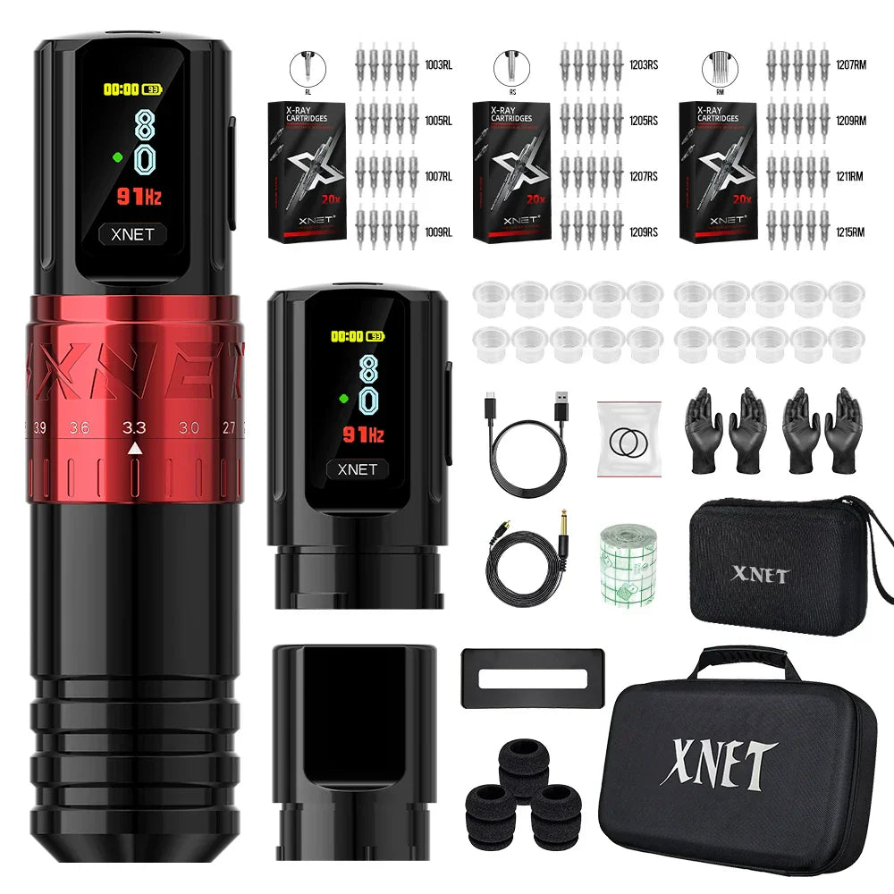 Xnet Vipera Wireless Tattoo Machine Kit Adjustable Stroke
