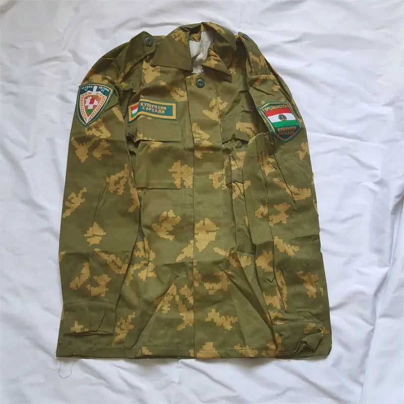Yellow Flower Camouflage Uniform Tajikistan Military Suit Jacket