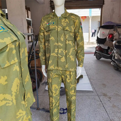 Yellow Flower Camouflage Uniform Tajikistan Military Suit Jacket