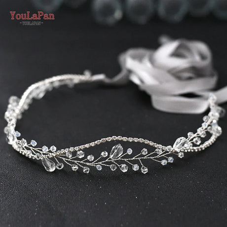 Youlapan Sh93 Clear Crystal Bridal Belts Thin Bridal