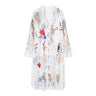 Zevity New Women Vintage Stand Collar Floral Embroidery