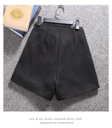 Miji Button Down Shorts - Black