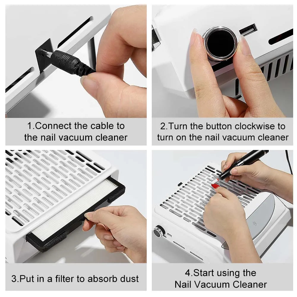 Upgraded Nail Vacuum Cleaner Powerful Professional Nail Dust